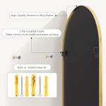 Gold Arched Wall Mirror for Home Decor