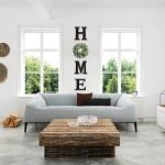 Rustic Wood Home Sign with Eucalyptus Wreath