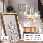 Floral 3D Wall Art Set of 4 for Home