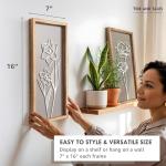 Floral 3D Wall Art Set of 4 for Home