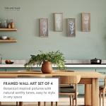 Floral 3D Wall Art Set of 4 for Home