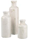 White Ceramic Vase Set for Farmhouse Decor