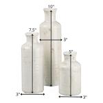 White Ceramic Vase Set for Farmhouse Decor