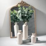 White Ceramic Vase Set for Farmhouse Decor