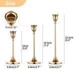 Set of 3 Vintage Brass Candle Holders