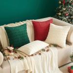 MIULEE 2-Pack Soft Corduroy Pillow Covers 18x18