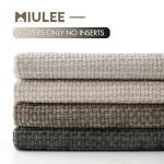MIULEE 4-Pack 18x18 Chenille Throw Pillow Covers
