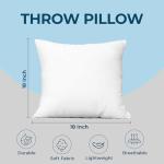 Set of 4 White Decorative Throw Pillows, 18