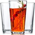 Set of 10 Clear Heavy Base Drinking Glasses