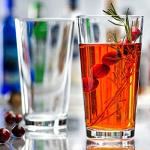 Set of 10 Clear Heavy Base Drinking Glasses