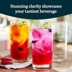 Set of 8 Weighted Clear Drinking Glasses