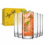 JoyJolt Faye 13oz Lead-Free Crystal Highball Glasses
