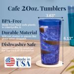 Coastal Color Reusable Acrylic Tumblers Set of 16