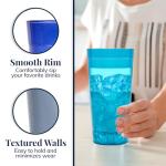 Coastal Color Reusable Acrylic Tumblers Set of 16