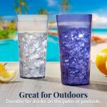 Coastal Color Reusable Acrylic Tumblers Set of 16