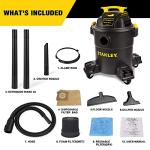 6Gal Stanley Wet/Dry Vacuum, 4HP Black