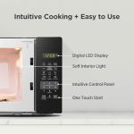 Black Countertop Microwave Oven with One-Touch Buttons