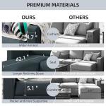 Modern L-shaped sectional sofa for small spaces