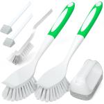 5-Pack Holikme Kitchen Cleaning Brush Set in Green