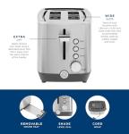 GE Stainless Steel Toaster with Extra Wide Slots