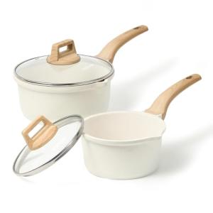 Nonstick Sauce Pan Set with Lid, Easy to Clean