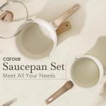 Nonstick Sauce Pan Set with Lid, Easy to Clean