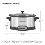 Hamilton Beach 4 Quart Programmable Slow Cooker