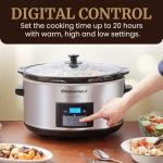 Digital XL Jumbo Slow Cooker with Adjustable Temp