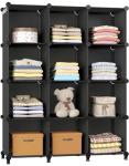 12-Cube Portable Closet Organizer for Kids, Bedroom, Office