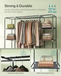 Gray Portable Closet Wardrobe, 12 Compartments, 59x17.7x69