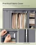 Gray Portable Closet Wardrobe, 12 Compartments, 59x17.7x69
