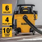 Yellow DEWALT 6 gal Poly Wet/Dry Vac
