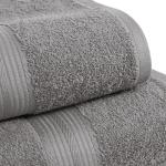 6-Piece Grey Cotton Bath Towel Set