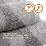 6-Piece Grey Cotton Bath Towel Set