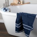 Stylish 6-Piece Cotton Towel Set in Navy