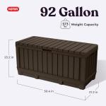 Keter Kentwood 92 Gallon Resin Deck Box﻿ for Patio Items