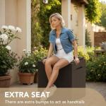 Devoko Waterproof Resin Deck Box for Patio Storage