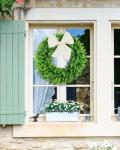 20" Boxwood Wreath for Front Door Decor