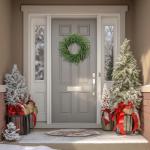 24-Inch Pine Wreath for Front Door & Decor