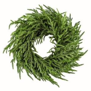 24" Realistic Norfolk Pine Wreath for Home Decor