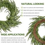 24" Realistic Norfolk Pine Wreath for Home Decor