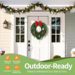 24" Norfolk Pine Holiday Wreath for Home Decor