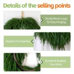 24" Norfolk Pine Holiday Wreath for Home Decor