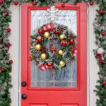 16'' Lighted Christmas Wreath with Red Reindeer