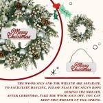 Winter Pine Needle Wreath with Welcome Sign