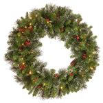 Pre-Lit Crestwood Spruce Christmas Wreath with Lights