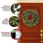 Pre-Lit Crestwood Spruce Christmas Wreath with Lights