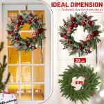 20" Christmas Wreath with Candy Canes and Ornaments