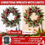 20" Christmas Wreath with Candy Canes and Ornaments