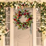 20" Christmas Wreath with Candy Canes and Ornaments